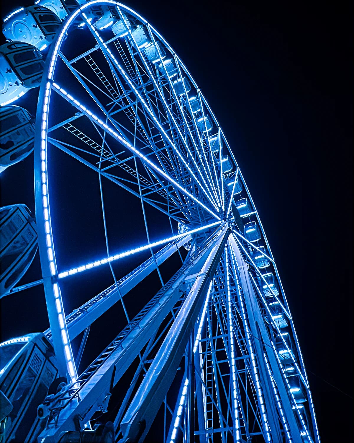 Ferris wheel at night in San Francisco.